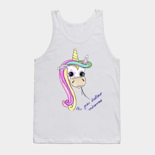 Believe in unicorns magic cute rainbow pony Tank Top